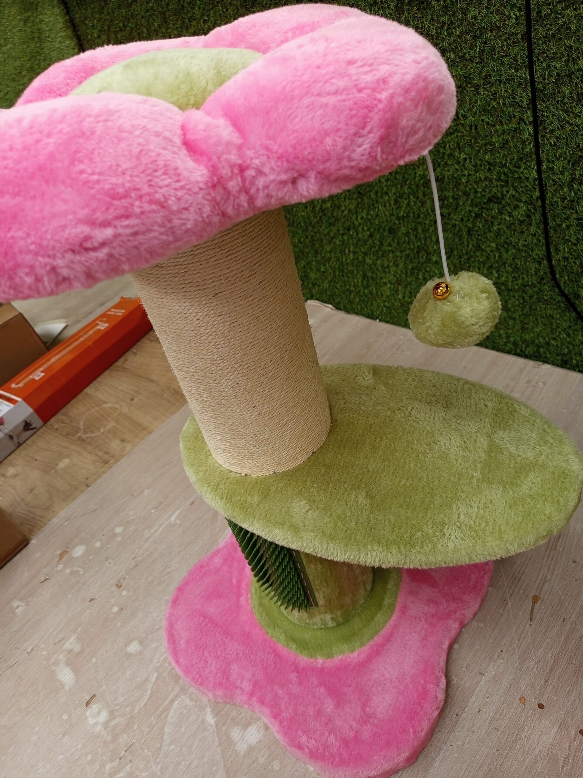 Rascador para gatos Costway, color rosa - Imagen 3