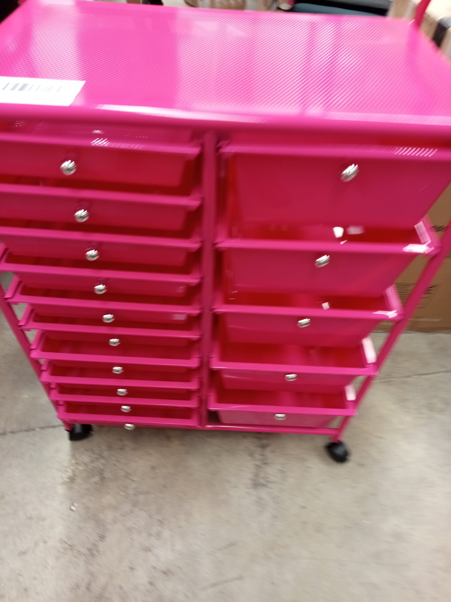 Costway Carrito de almacenamiento móvil con ruedas de 15 cajones - Imagen 5