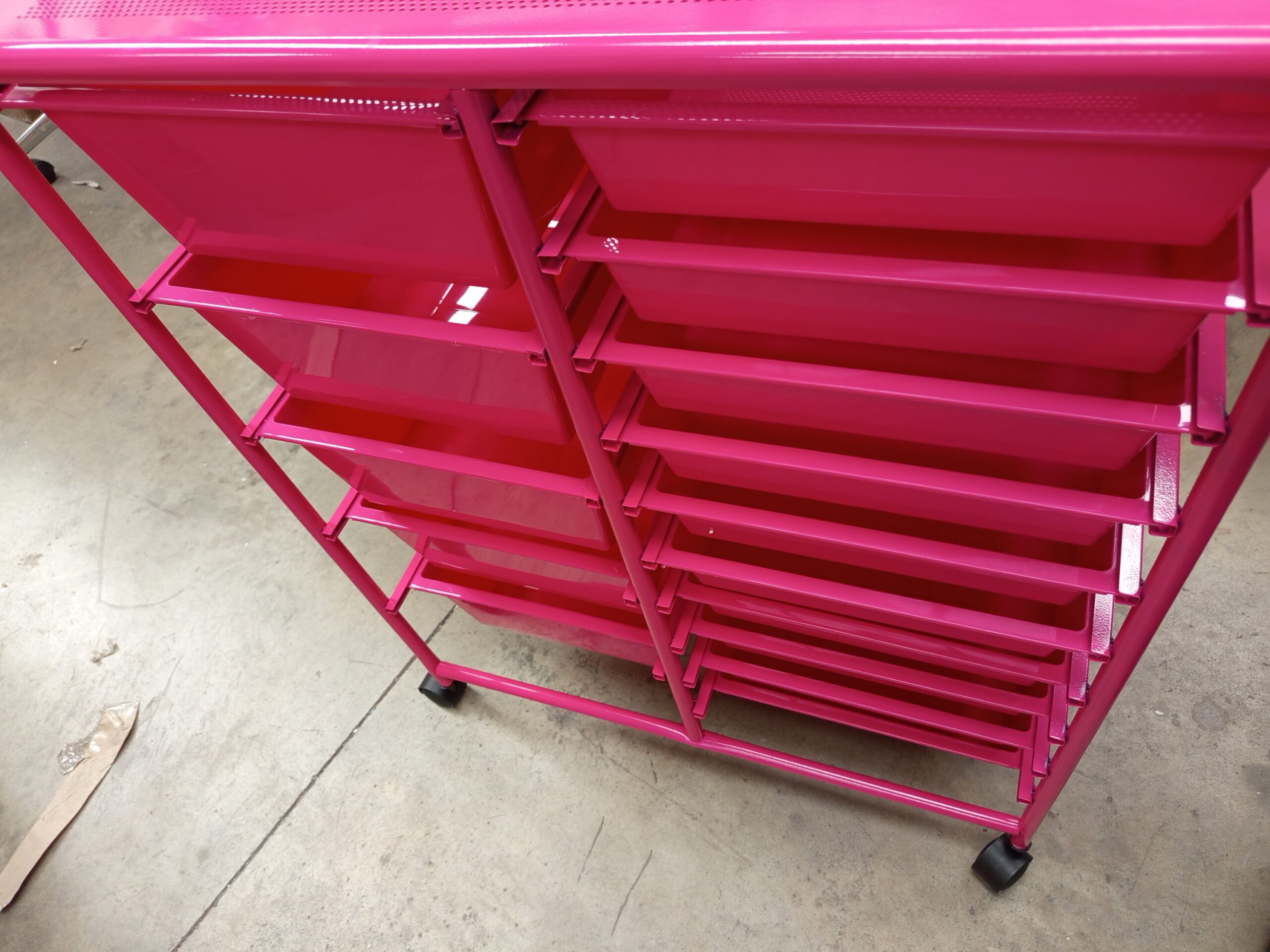 Costway Carrito de almacenamiento móvil con ruedas de 15 cajones - Imagen 3