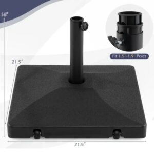 Costway Base de paraguas rellenable de 90 LBS
