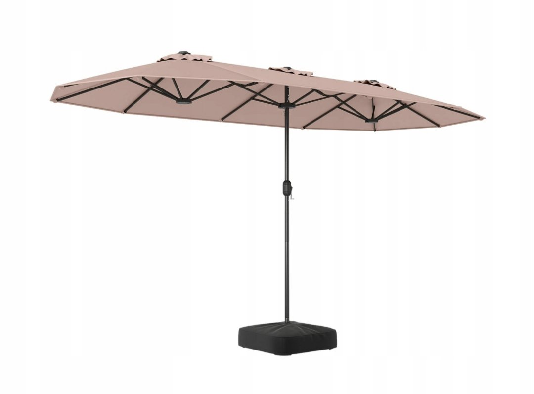 Costway Paraguas clásico marrón 400 x 243 cm