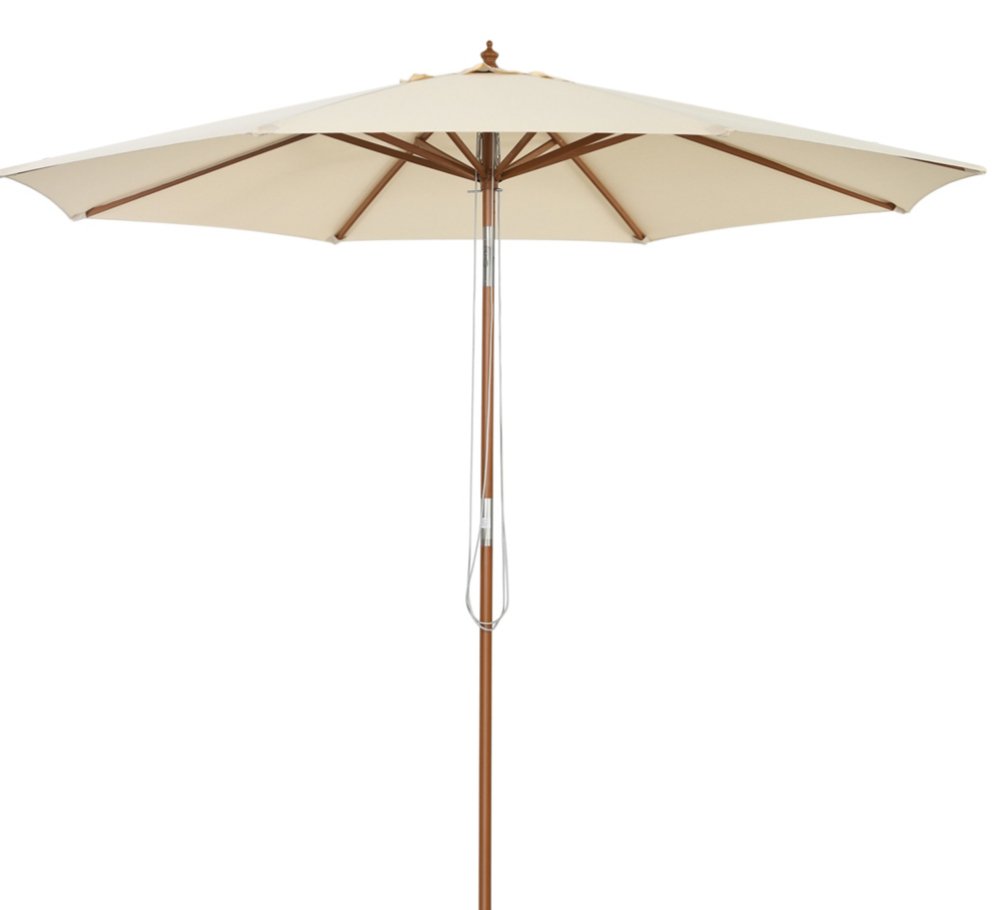 Costway Sombrilla de madera inclinable