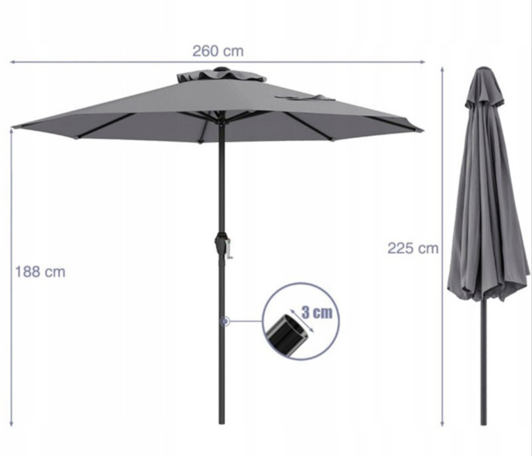 Costway Sombrilla de exterior - Imagen 2