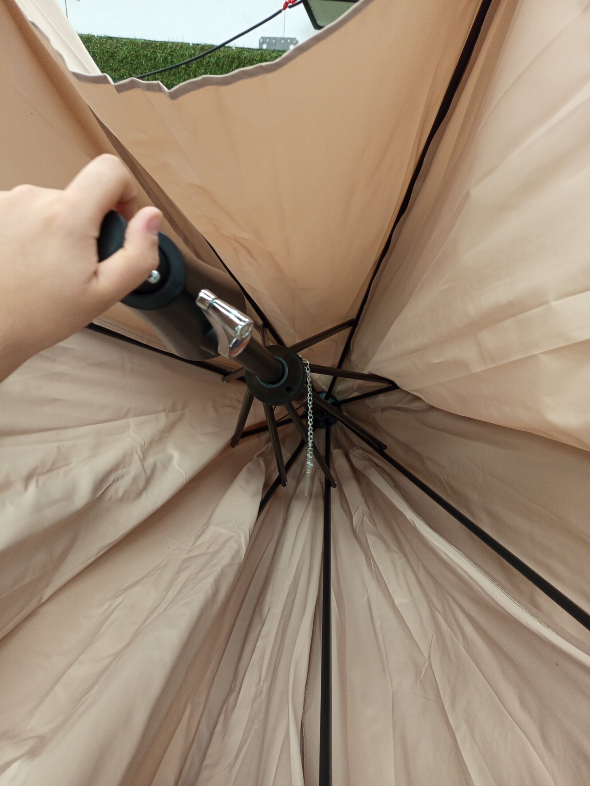 Costway sombrilla beige - Imagen 6