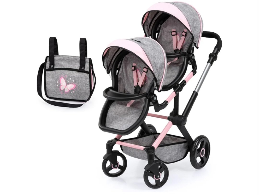 Bayer Design Twin Xeo Cochecito de muñeca gemelas