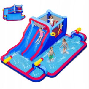 Costway Parque acuático hinchable / Zona de juegos con tobogán..
