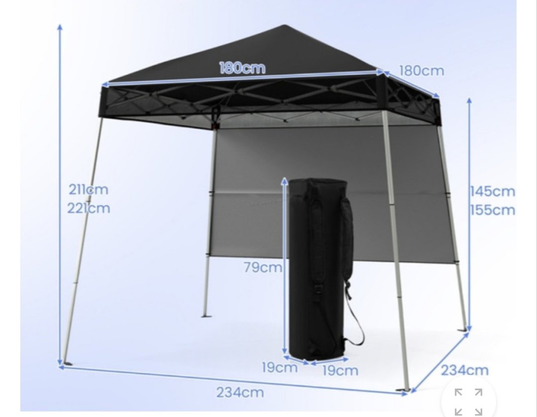 Costway Cenador plegable ajustable de 2 x 2 m - Imagen 2