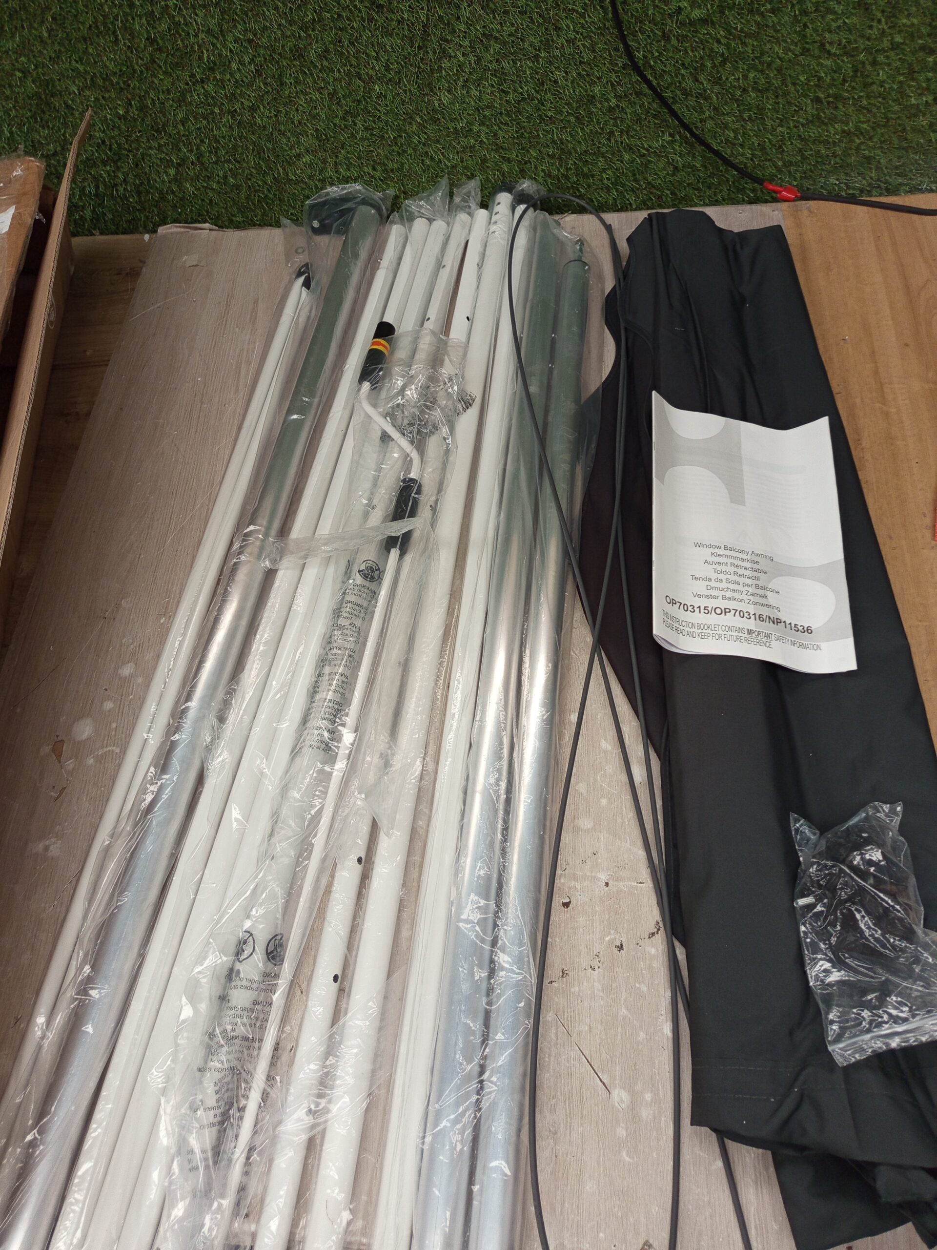 Costway Toldo con abrazaderas gris - Imagen 5