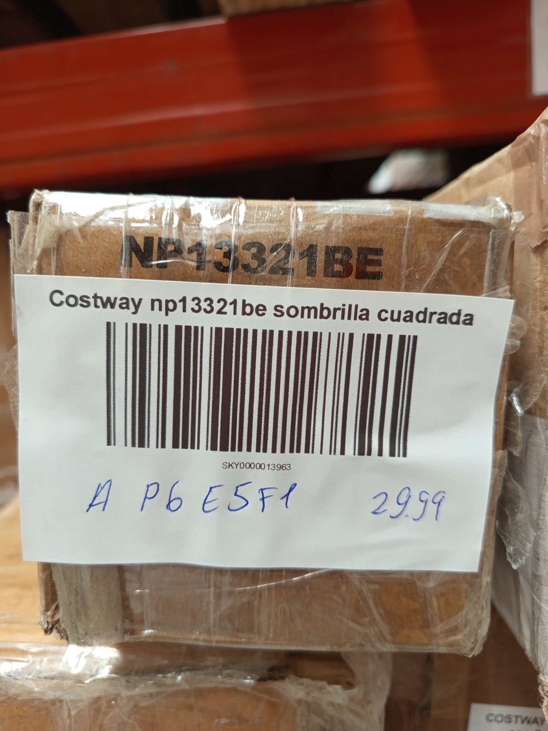 Costway Sombrilla de suelo cuadrada de metal - Imagen 4