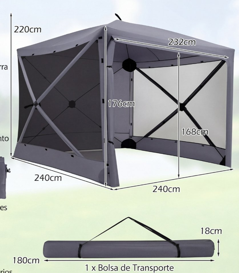 Costway Carpa de campaña plegable - Imagen 2
