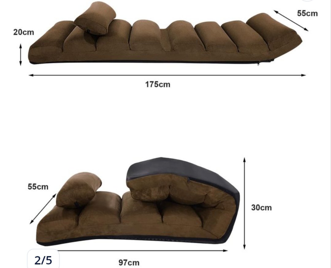 COSTWAY Sillón Plegable color cafe - Imagen 2