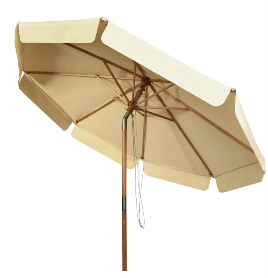 Costway Paraguas clásico color beige