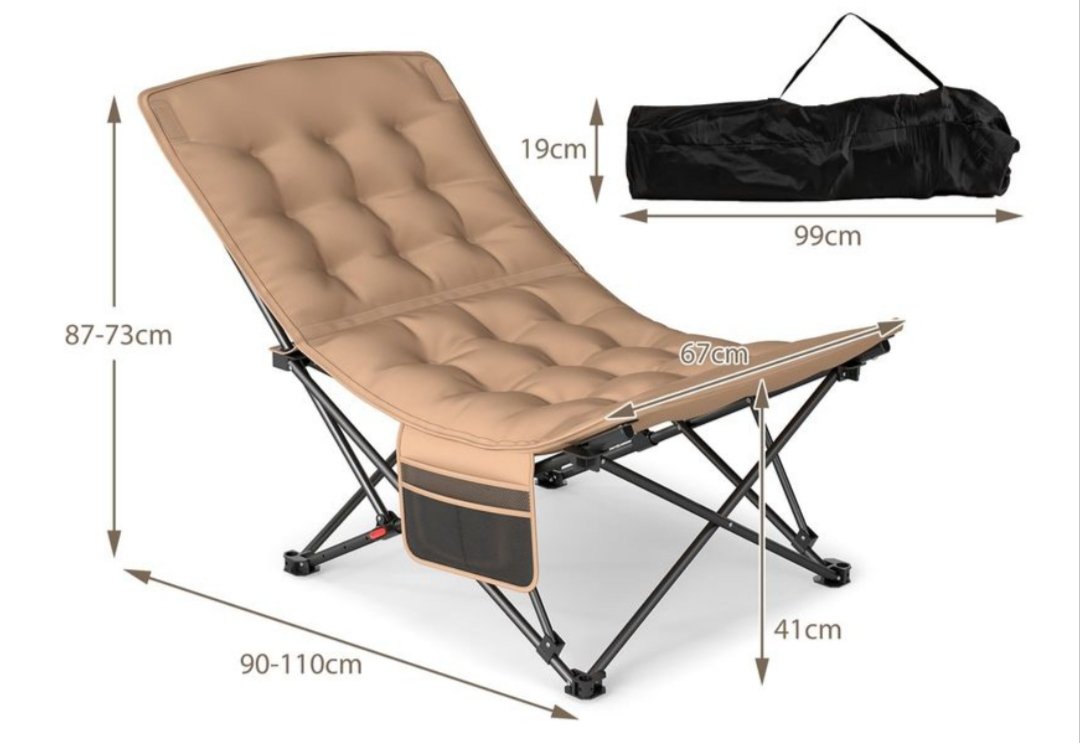 Costway Silla de camping reclinable ajustable