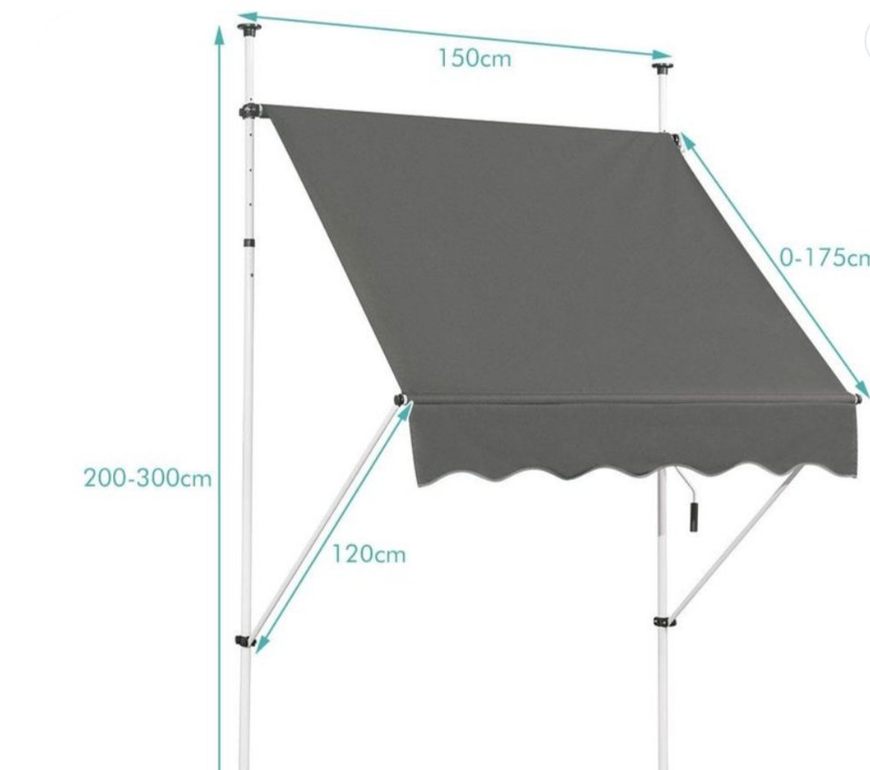 Costway Toldo extensible proteccion solar - Imagen 2