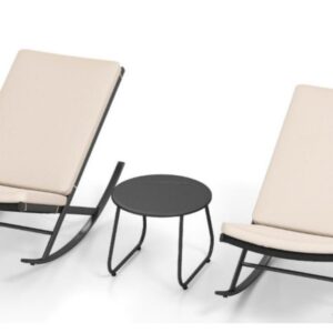 Costway Conjunto de muebles de jardín con 2 mecedoras