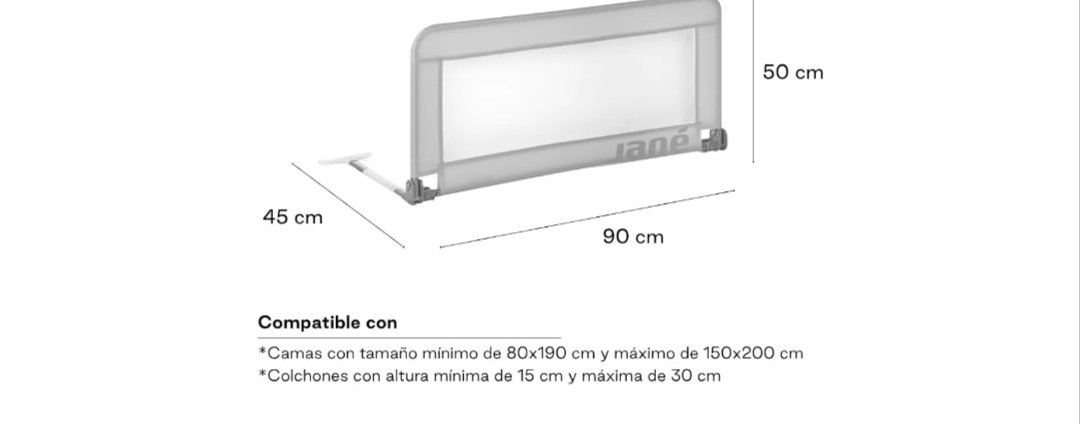 Jané Barrera de Cama Abatible 90 cm - Imagen 2