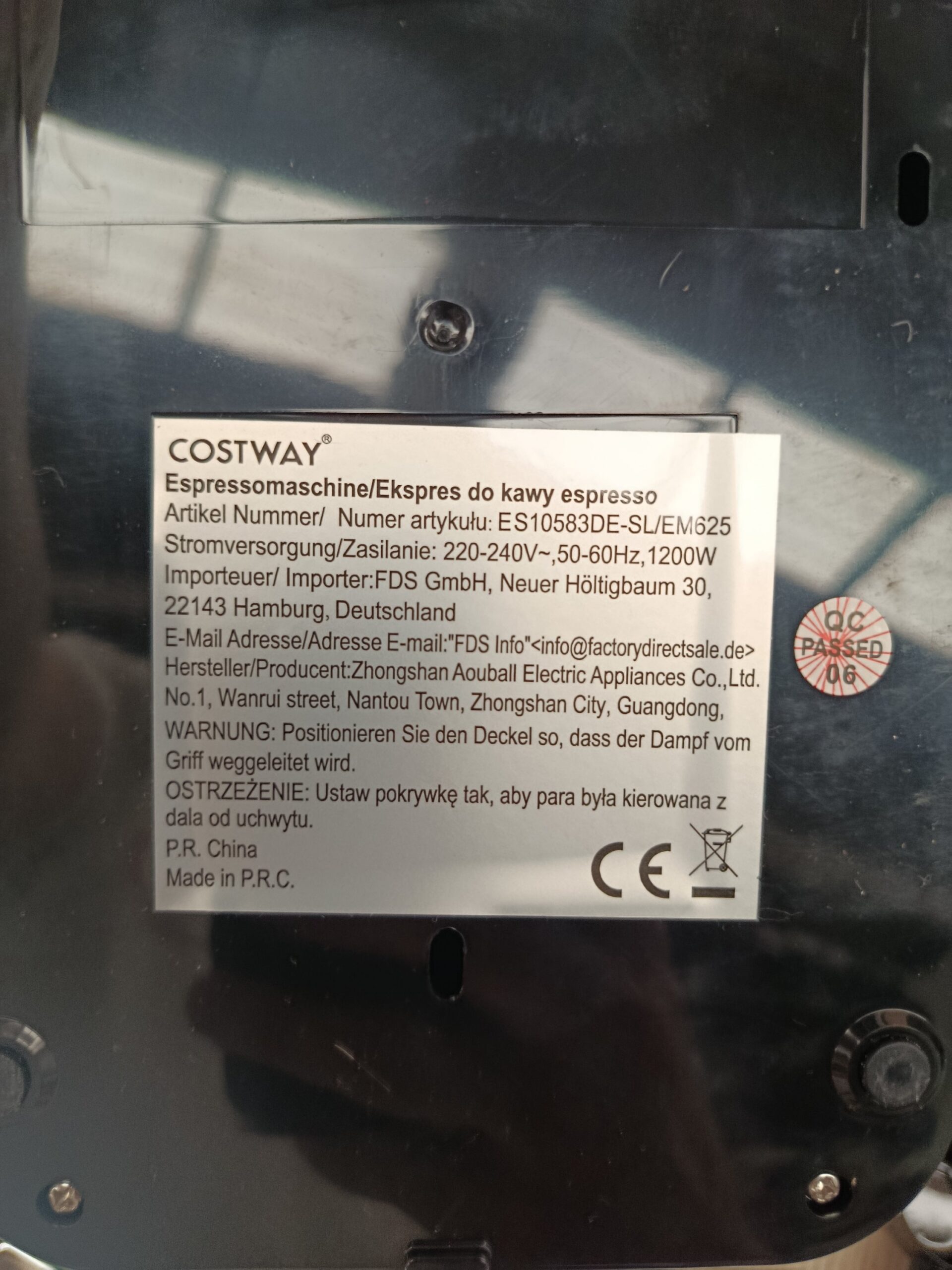 CAFETERA COSTWAY ES10583DE SL - Imagen 8