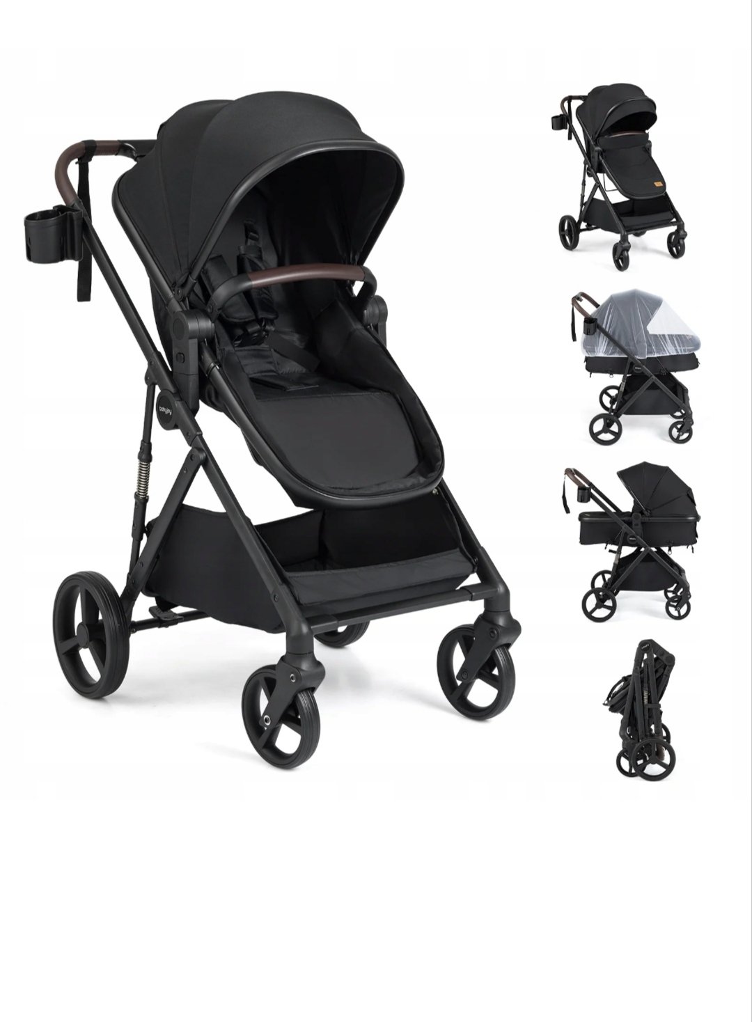 COCHECITO DE BEBE COSTWAY BC10322DE-BK - Imagen 2