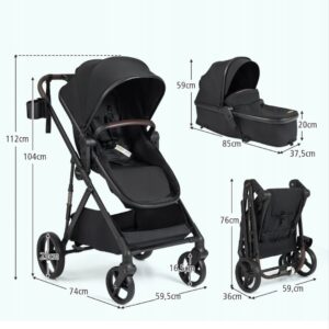 COCHECITO DE BEBE COSTWAY BC10322DE-BK
