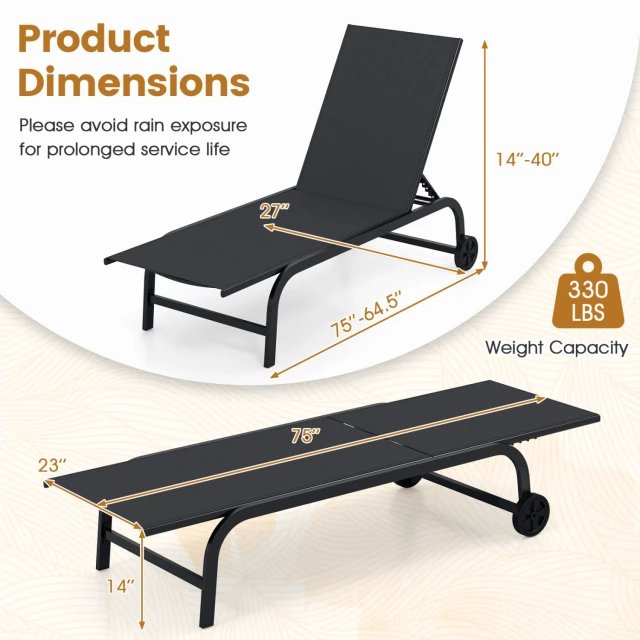 TUMBONA RECLINABLE COSTWAY NO12951DK-1 - Imagen 2
