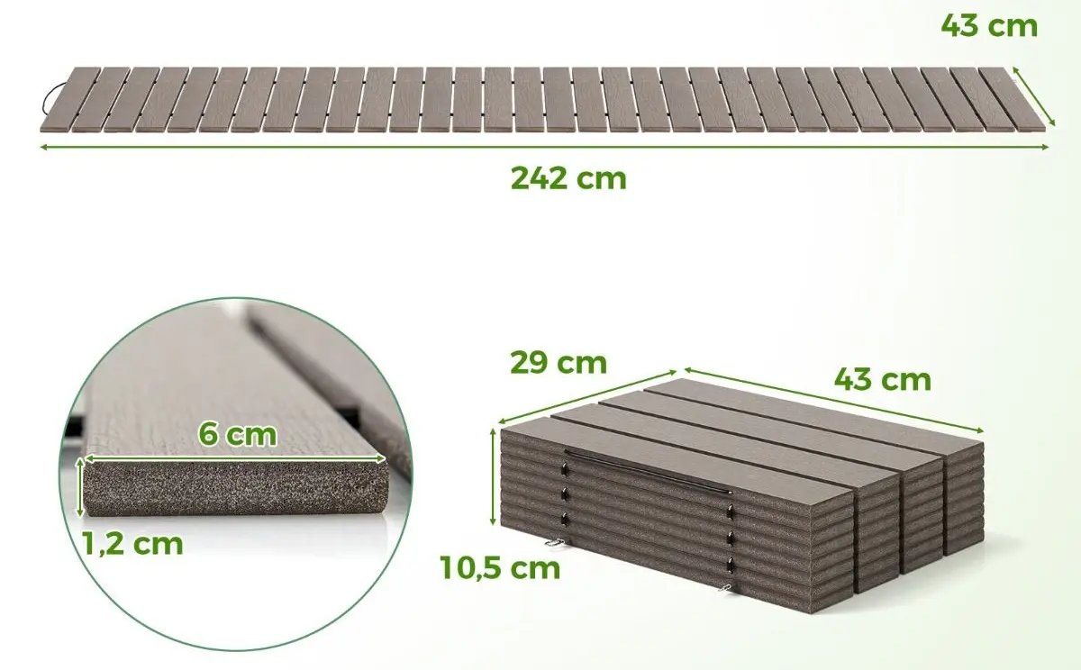 SENDERO DE JARDIN COSTWAY 12047CF - Imagen 2