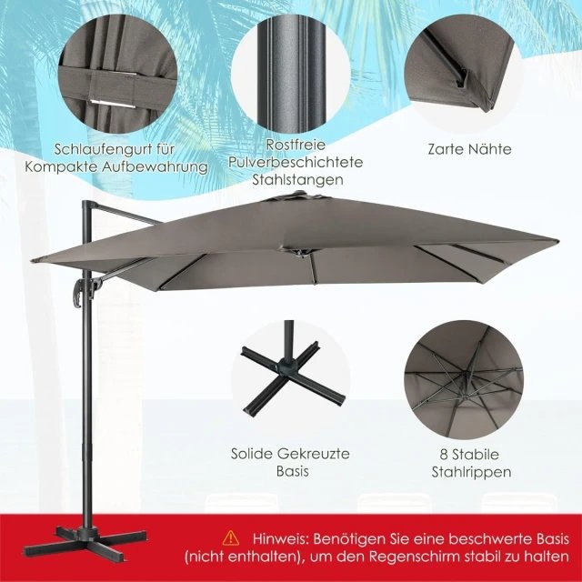 SOMBRILLA CON PIE COSTWAY NO11545HS