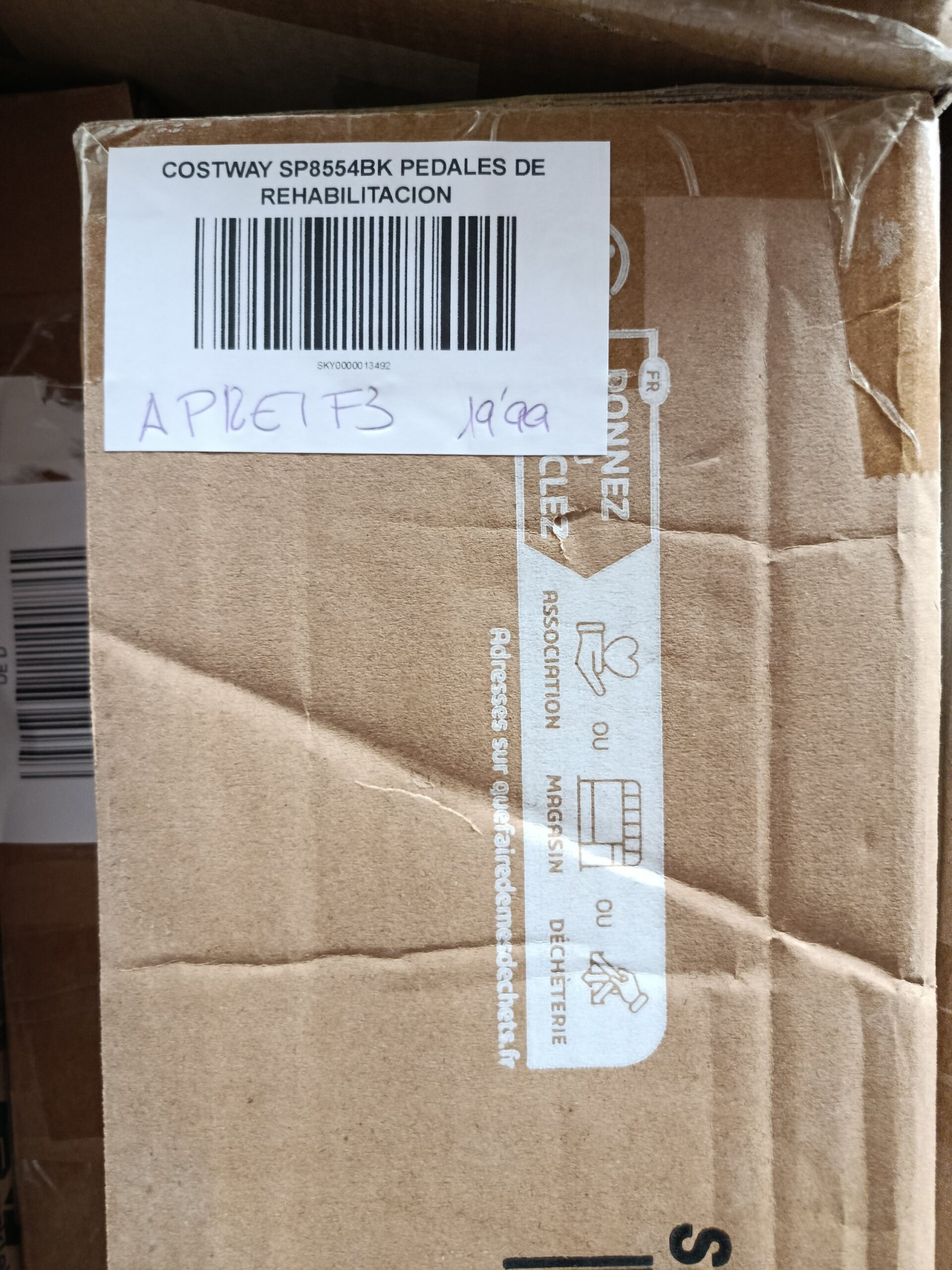COSTWAY SP38554BK PEDALES DE REHABILITACION - Imagen 6