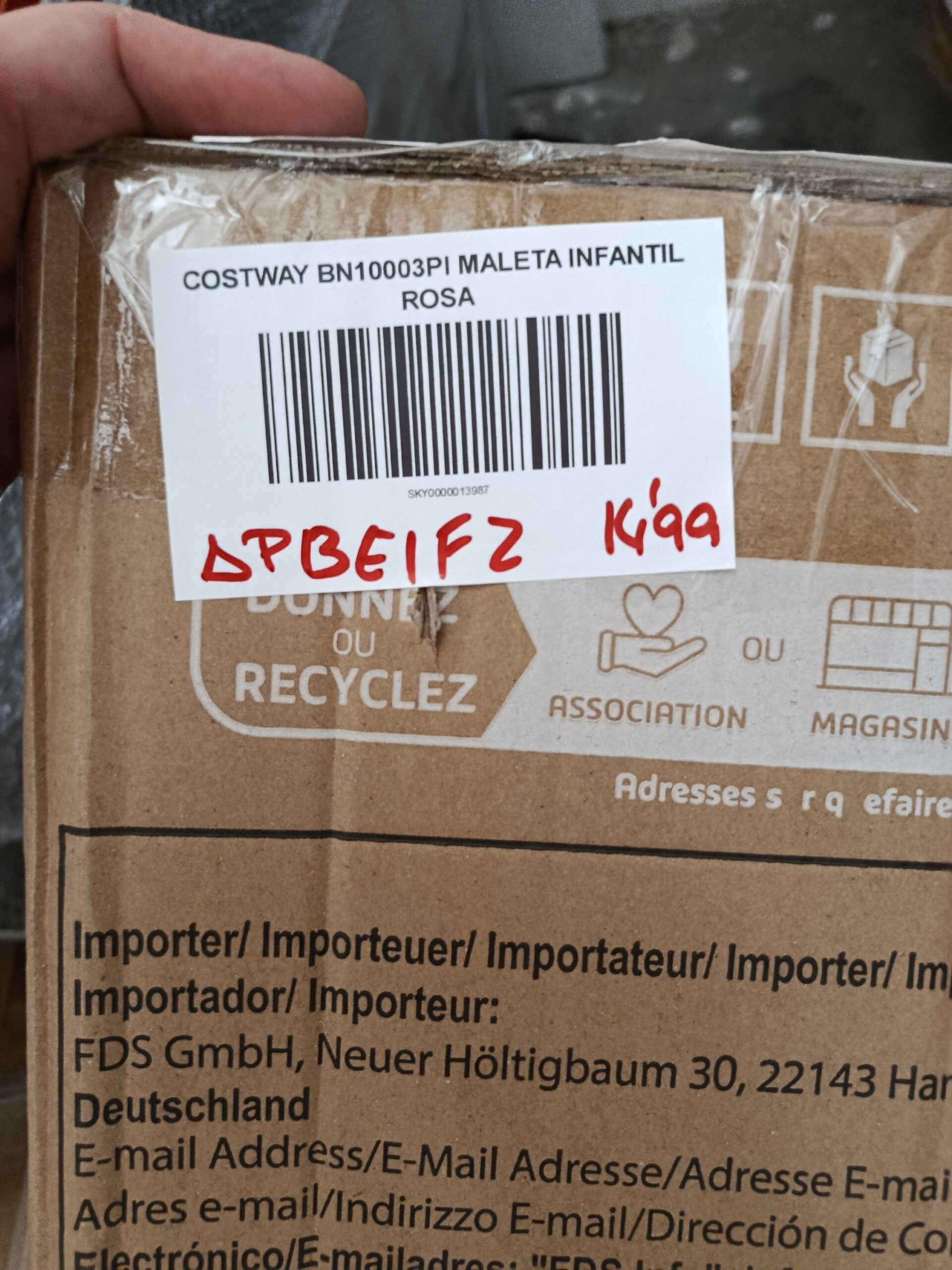 MALETA INFANTIL COSTWAY BN10003PI - Imagen 7