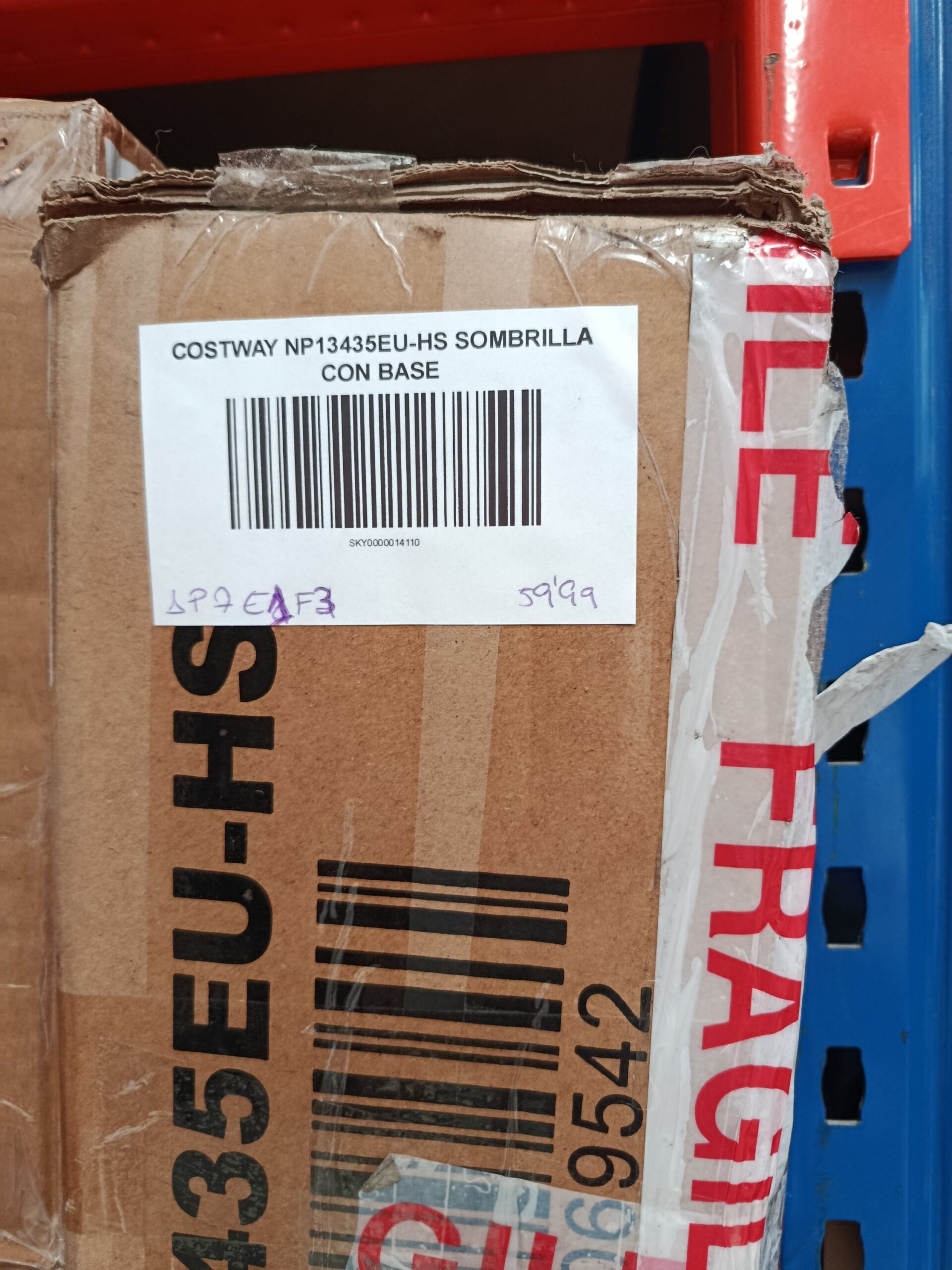 SOMBRILLA CON BASE COSTWAY NP13435EU-HS - Imagen 10