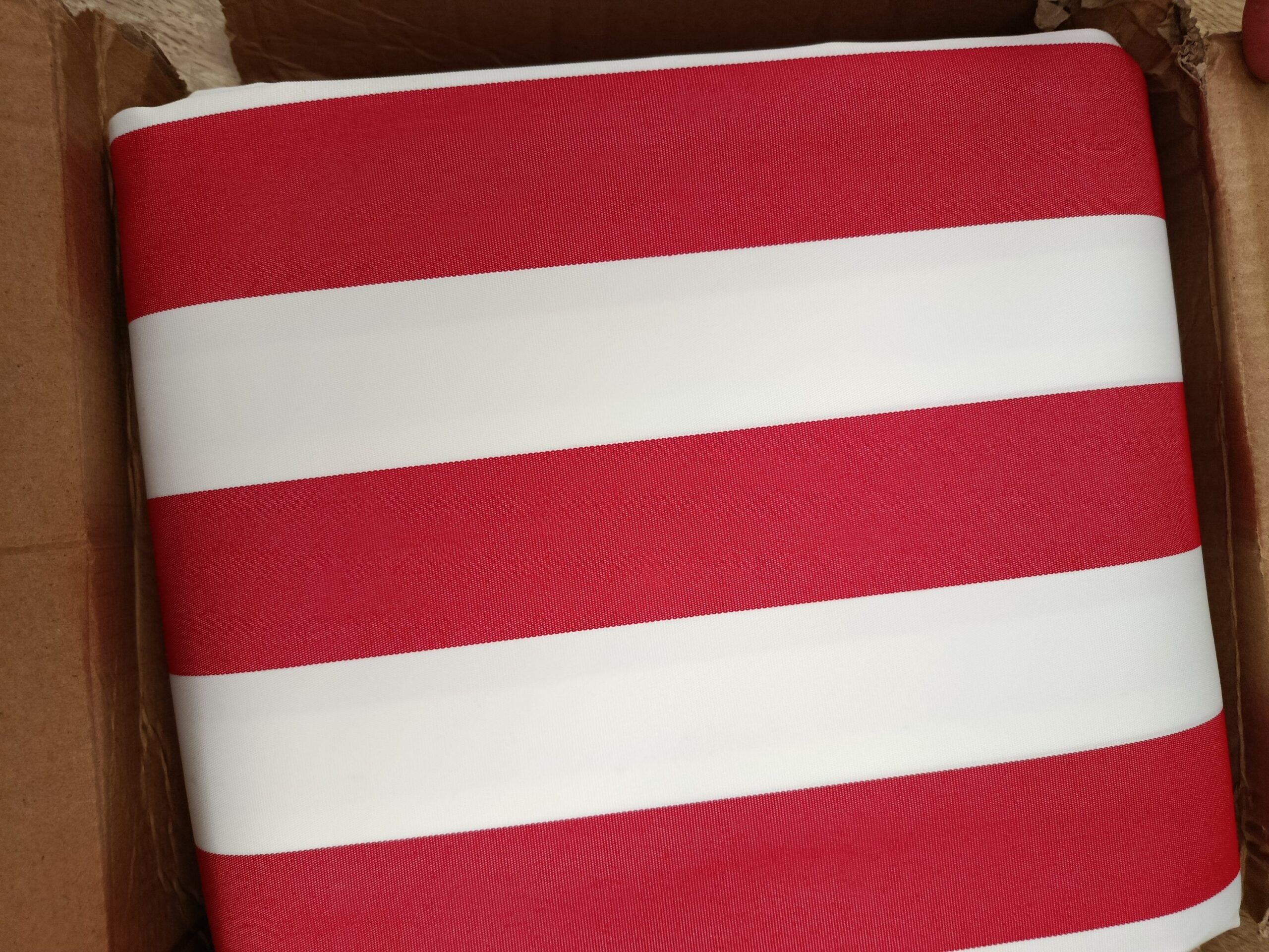 vidaXL Tela de Repuesto para toldo Rojo y Blanco - Imagen 3