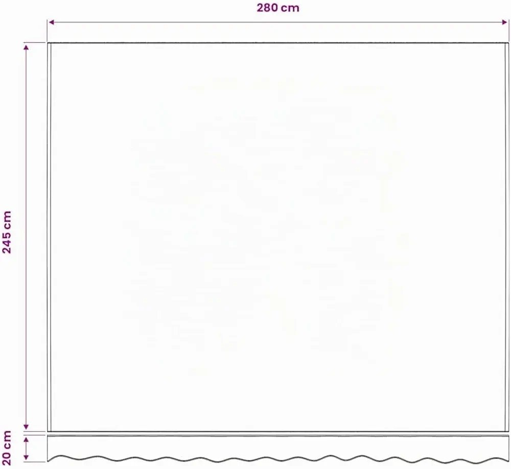 vidaXL Tela de Repuesto para toldo Rojo y Blanco - Imagen 2
