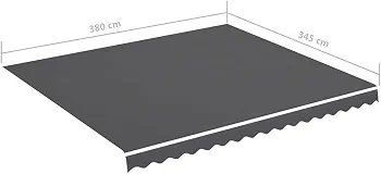 vidaXL Tela de repuesto para toldo color antracita - Imagen 2