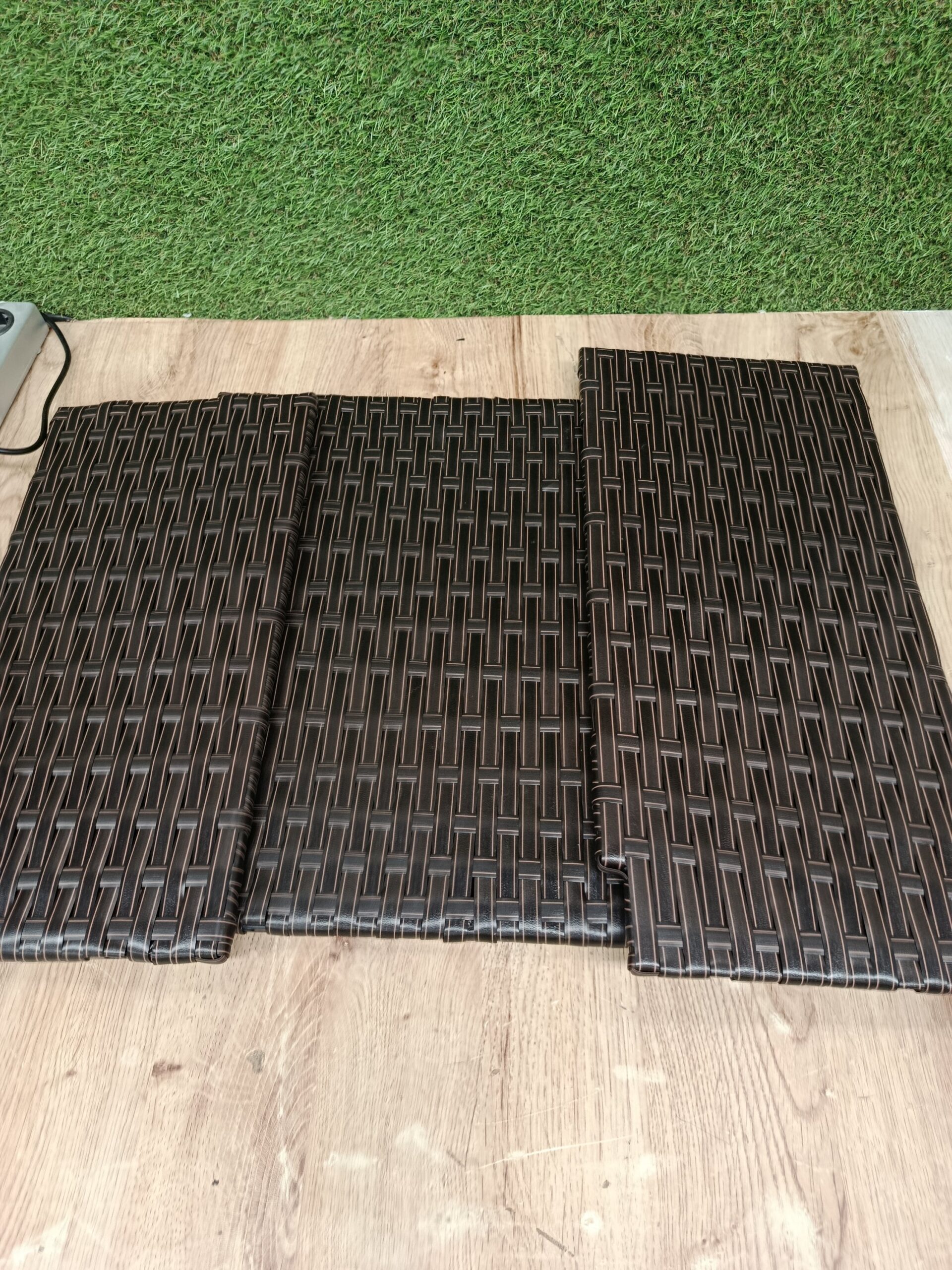 vidaXL Sofá de esquina de jardín con cojines ratán sintético marrón - Imagen 5