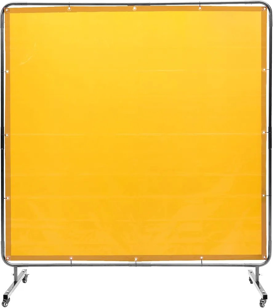 VEVOR Cortina de Soldadura con Marco Amarillo