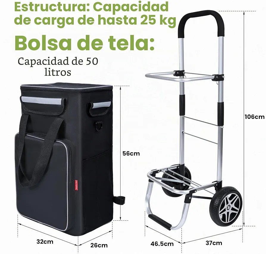 YEAUPE PRO Carro de la Compra MAX 50L de Capacidad - Imagen 2