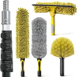ARTIPOLY Kit de Barra de extensión telescópica de 6m Plumero 5 en 1