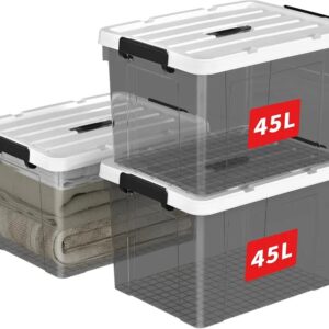 Cetomo 45L*3 Cajas de
almacenamiento de plástico