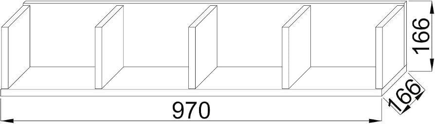 VCM Estantería de Pared de Madera Estantería Colgante - Imagen 2