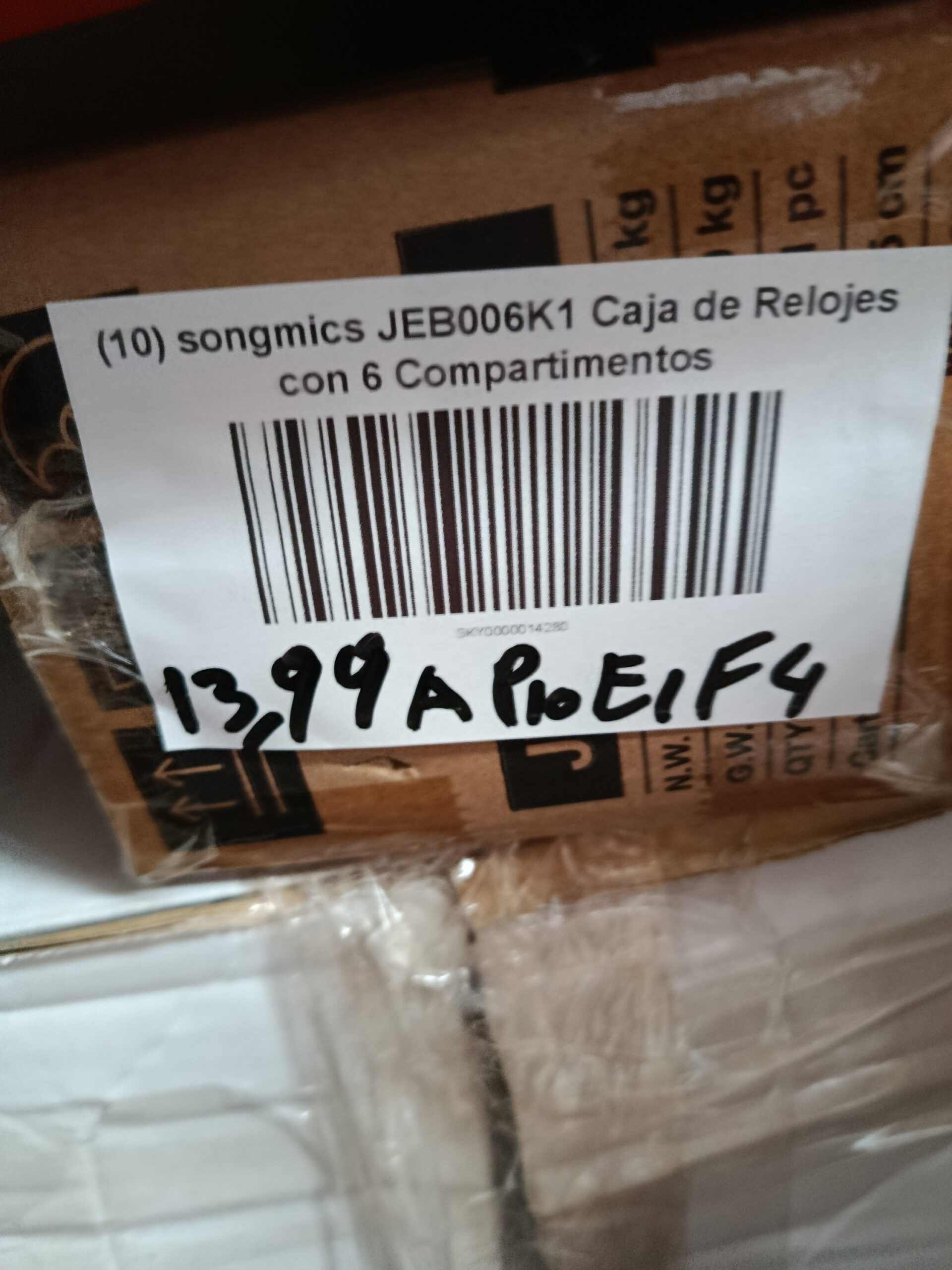 SONGMICS JEB006K1 Caja de Relojes con 6 Compartimentos - Imagen 7