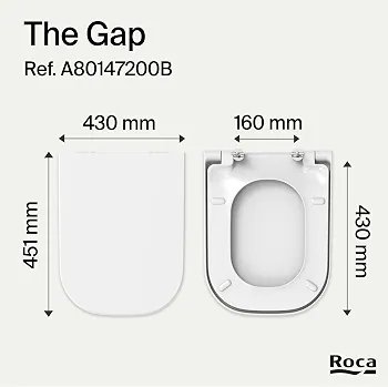 Roca The Gap Tapa y asiento de Supralit para inodoro - Imagen 2