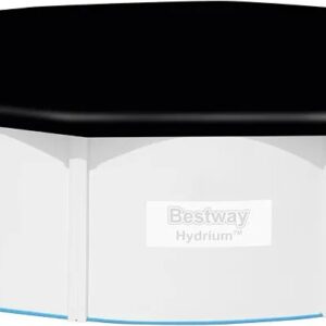 BESTWAY Cobertor de Invierno Redondo Ø493 cm de PVC para Piscinas Negro