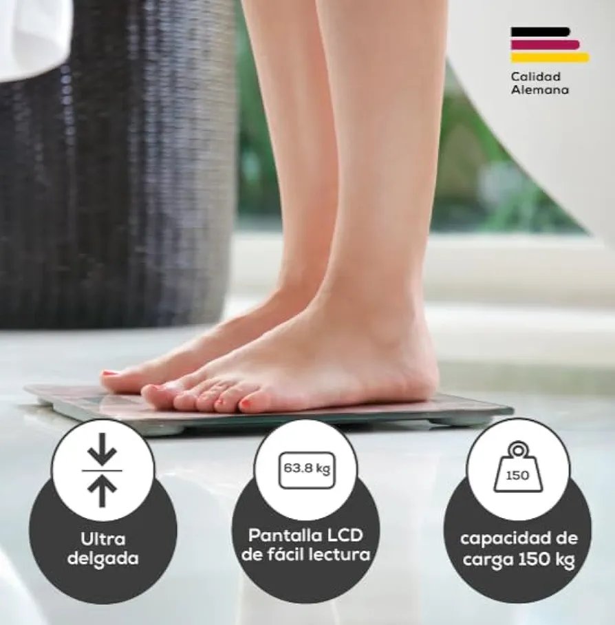 Báscula de baño de cristal Beurer GS14 150kg - Imagen 2