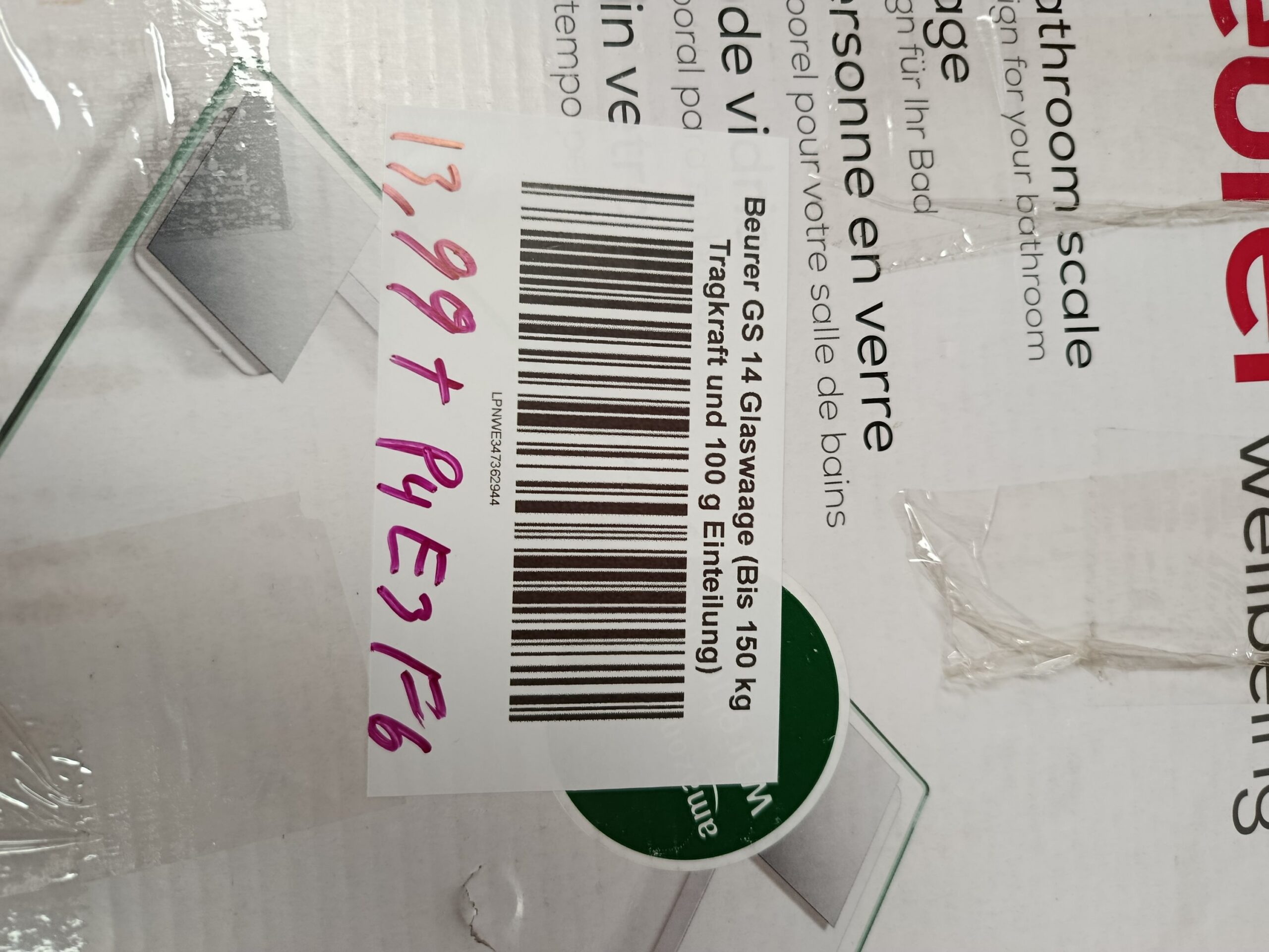 Báscula de baño de cristal Beurer GS14 150kg - Imagen 7