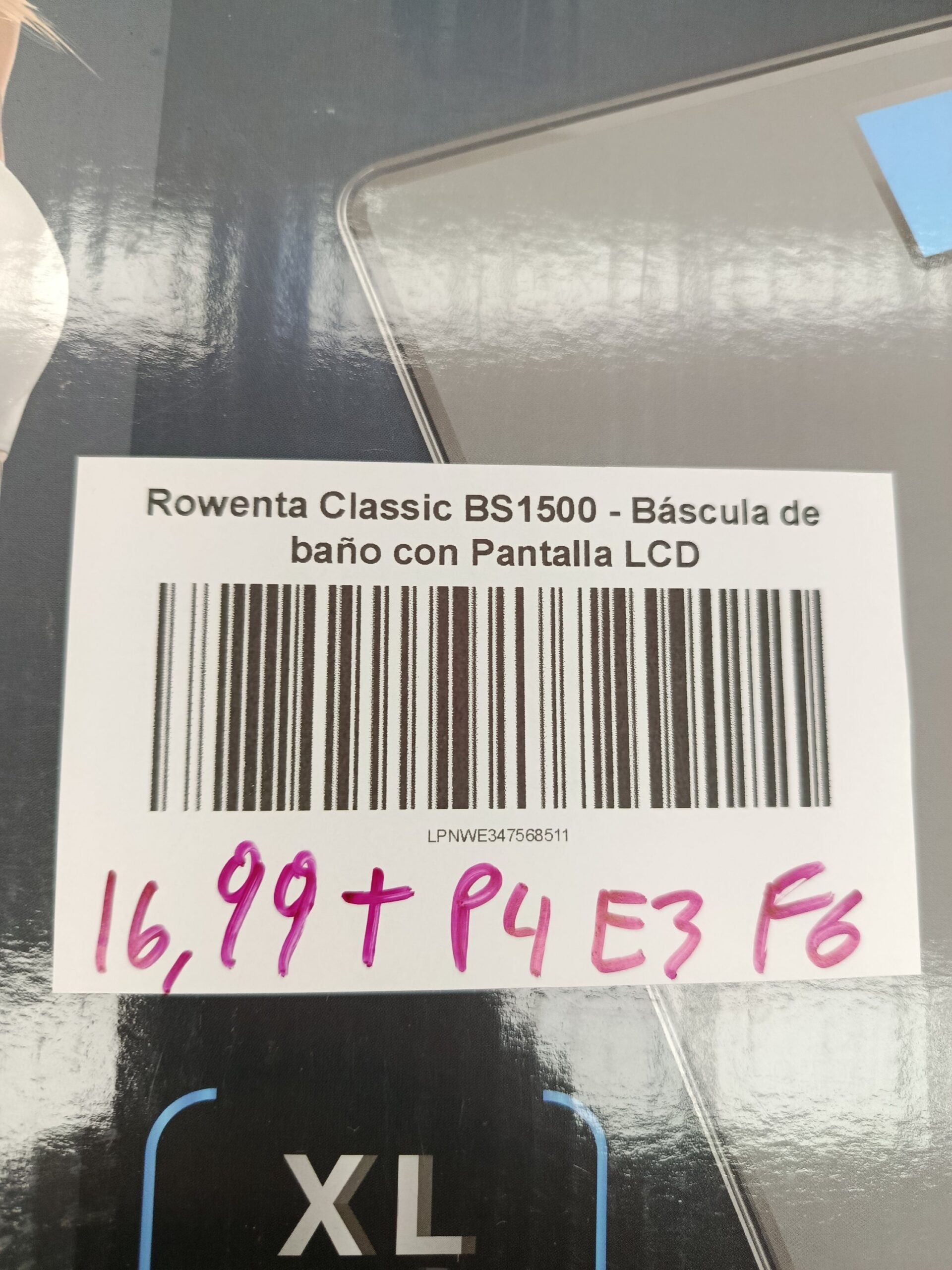 Rowenta Classic BS1500 - Báscula de baño con Pantalla LCD - Imagen 6