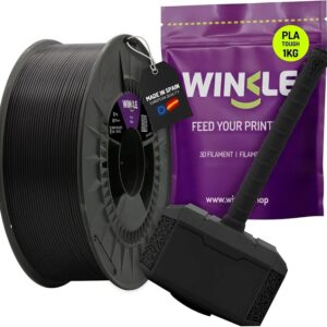 WINKLE Filamento PLA Tough 2.85mm Negro 1kg Filamento Impresora 3D