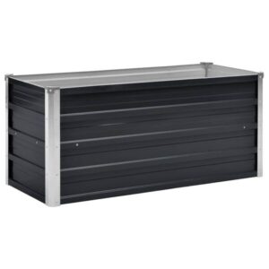 VidaXL Macetero de Metal Negro