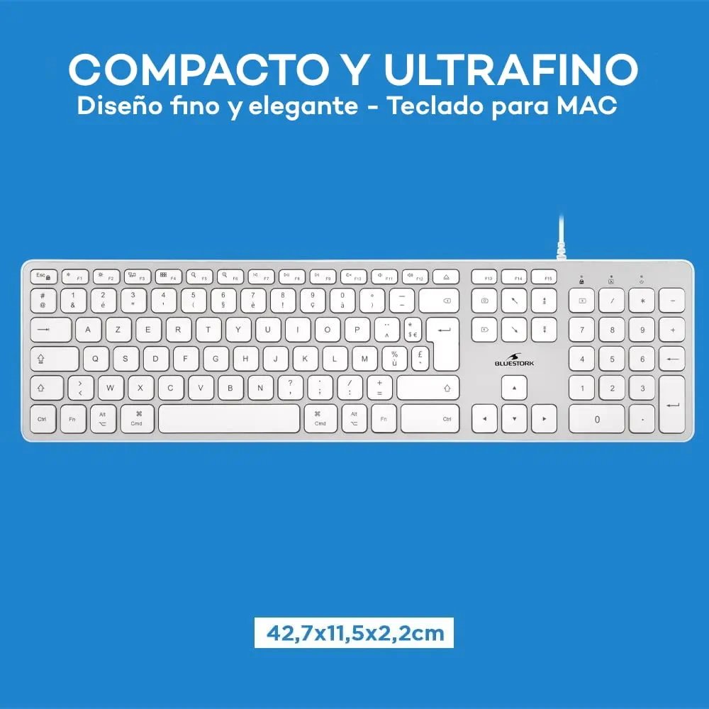 Bluestork Teclado QWERTY con Cable USB - Imagen 2