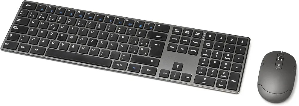 Amazon Basics Teclado ultrafino de tamaño completo y ratón inalámbrico