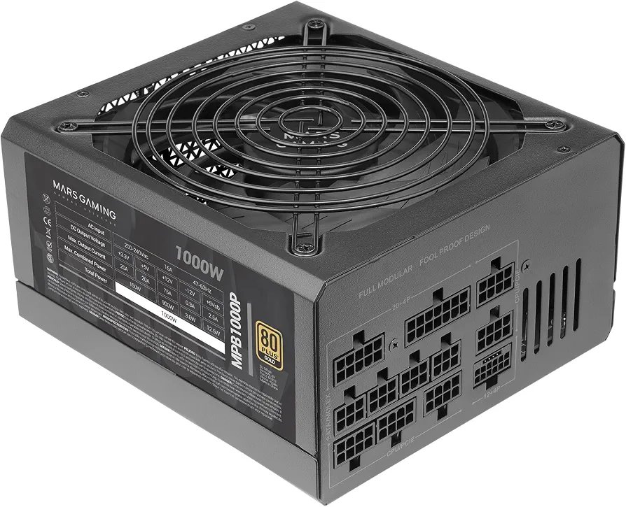 Mars Gaming MPB1000P, Fuente Alimentación Modular ATX 3.0 1000W