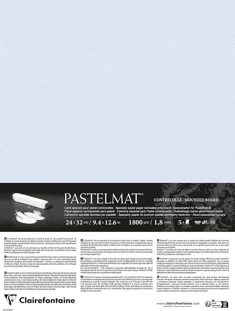 Clairefontaine 796013C Papel Pastelmat encolado 5 hojas de cartulina especial